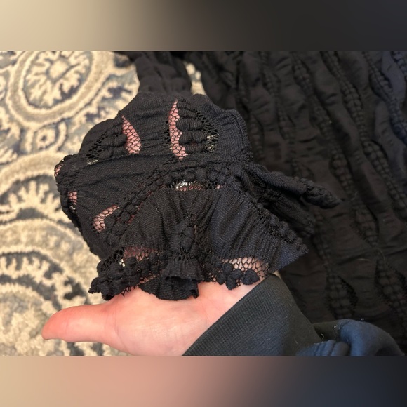 Free People Black Lace Top - Picture 3 of 5